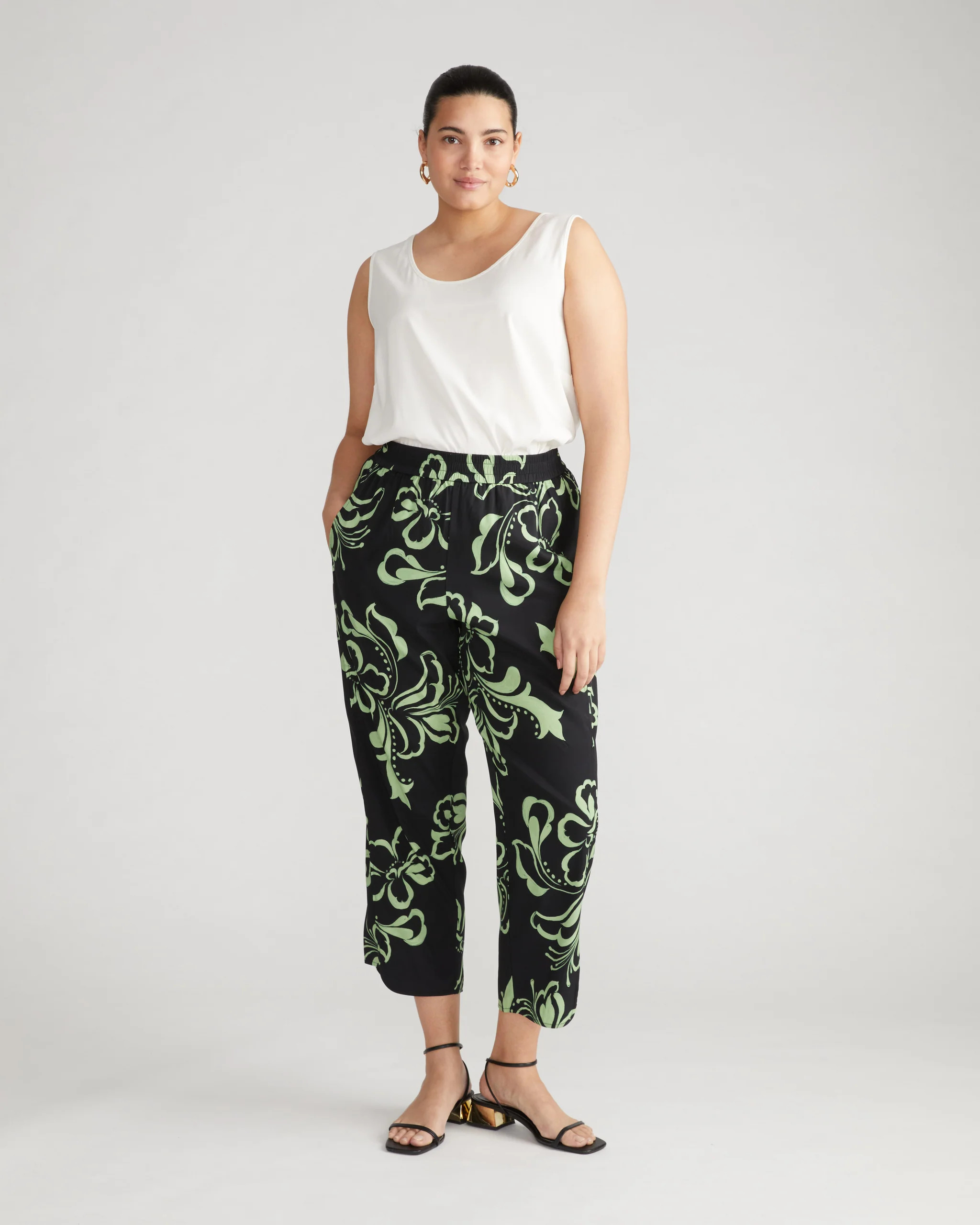 Cooling Stretch Cupro Pants
   Capoterra Hibiscus | Universal Standard