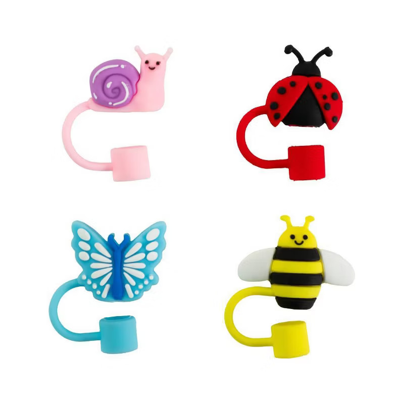 CharCharms 4pk Animals Straw Toppers | Target
