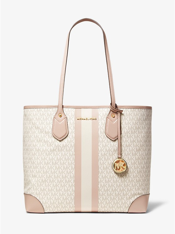 Eva Large Logo Stripe Tote Bag | Michael Kors US