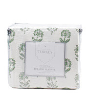 Made In Turkey Edith Floral Flannel Sheet Set | TJ Maxx