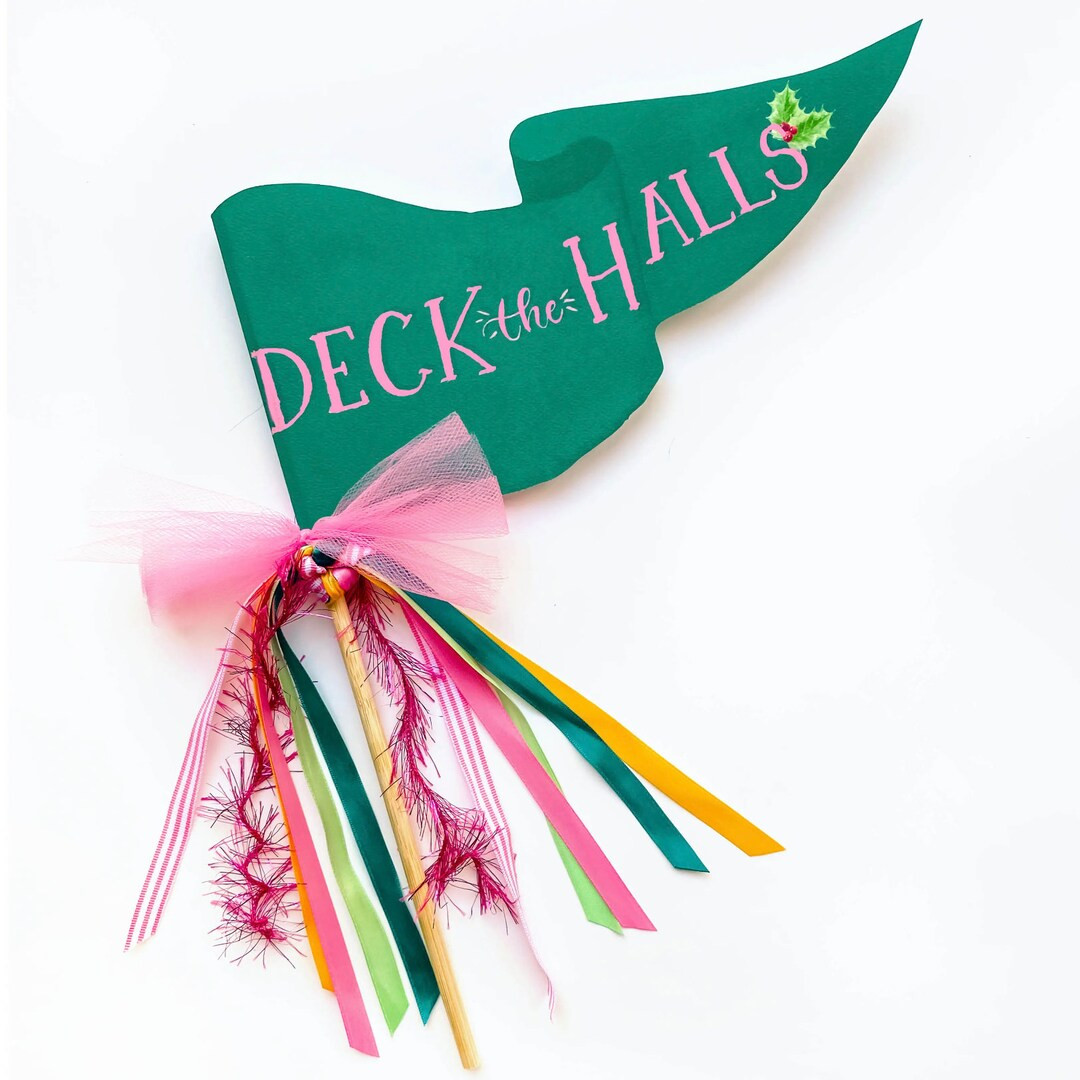 Deck the Halls Christmas Party Pennant | Christmas Pennant | Christmas Party Decor | Holiday Flag... | Etsy (US)