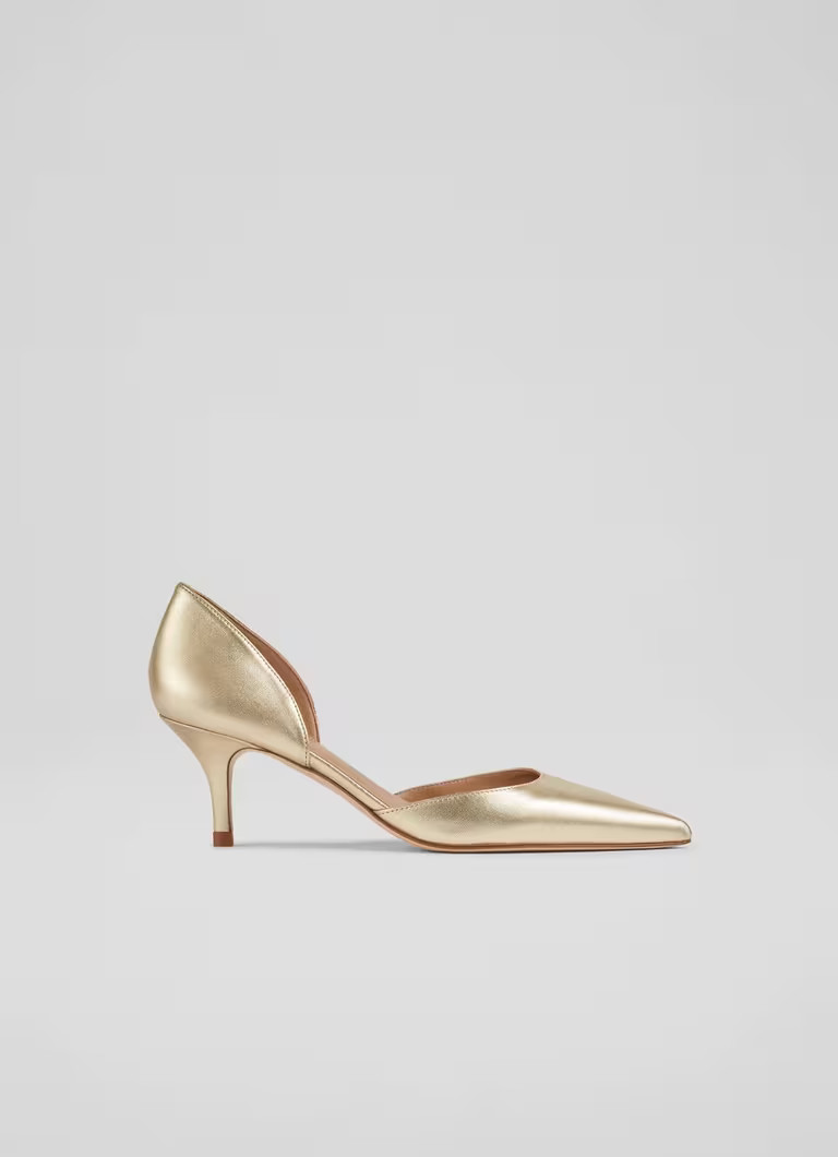 Harley Gold Leather D'Orsay Courts | L.K. Bennett (UK)