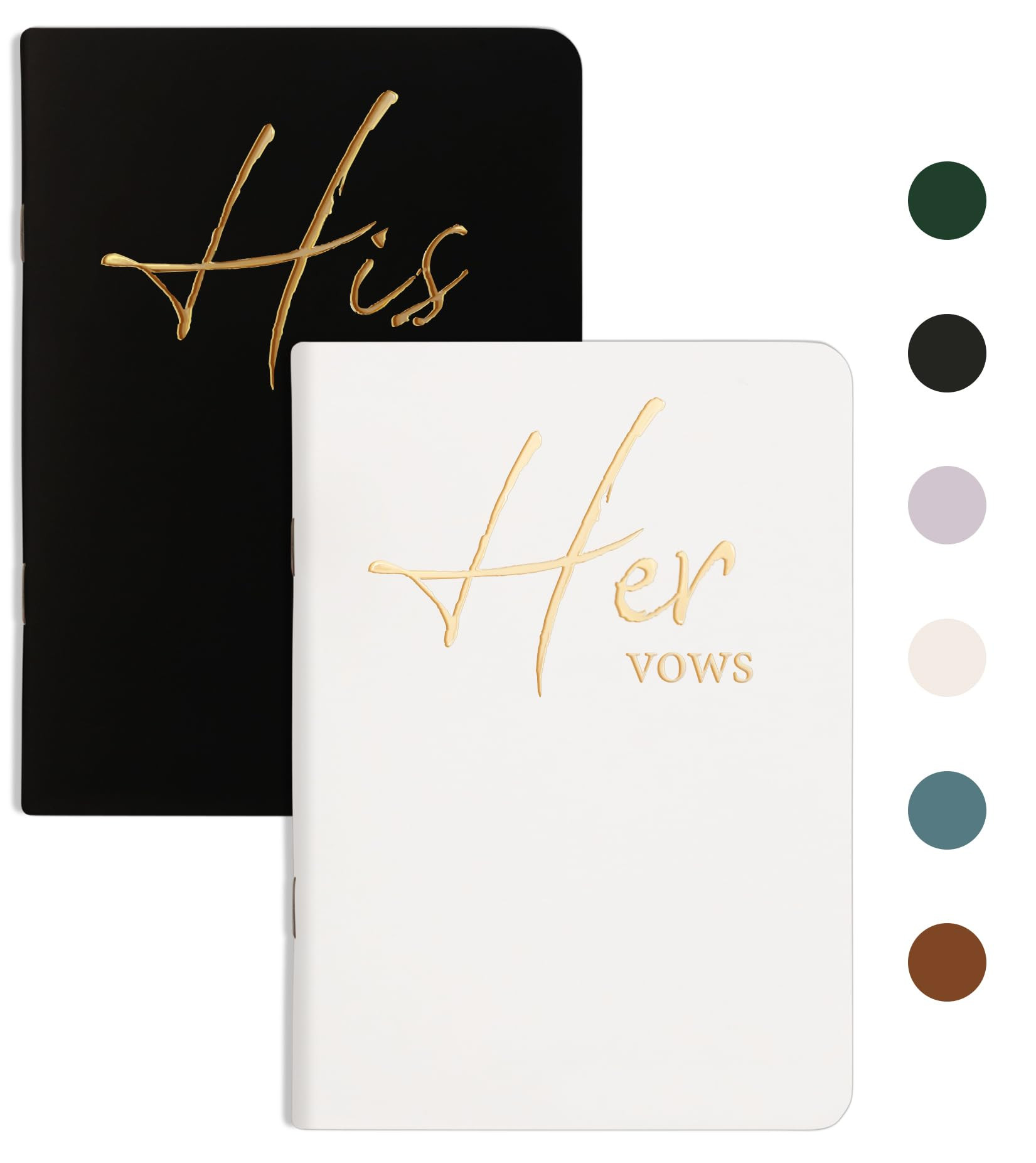Taja Vow Books His and Hers, Wedding Vow Books with Gold Foil Lettering, Perfect Wedding Ceremony... | Amazon (US)