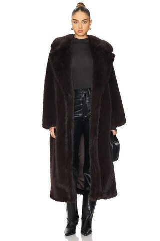 AGOLDE Ebony Shearling Coat in Infusion from Revolve.com | Revolve Clothing (Global)
