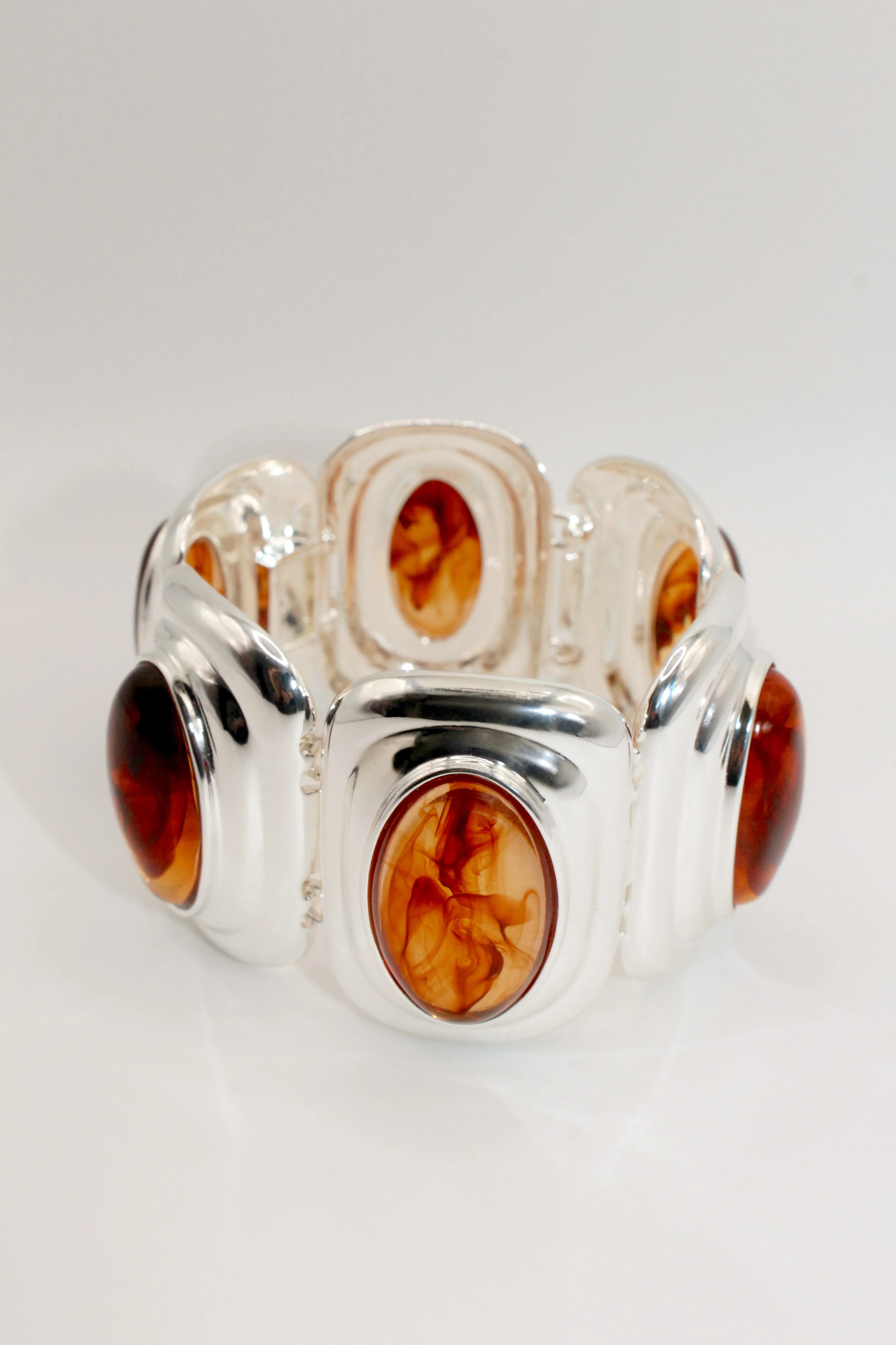 NEW Fifth Avenue Flame Bracelet - silver and amber | Tame New York