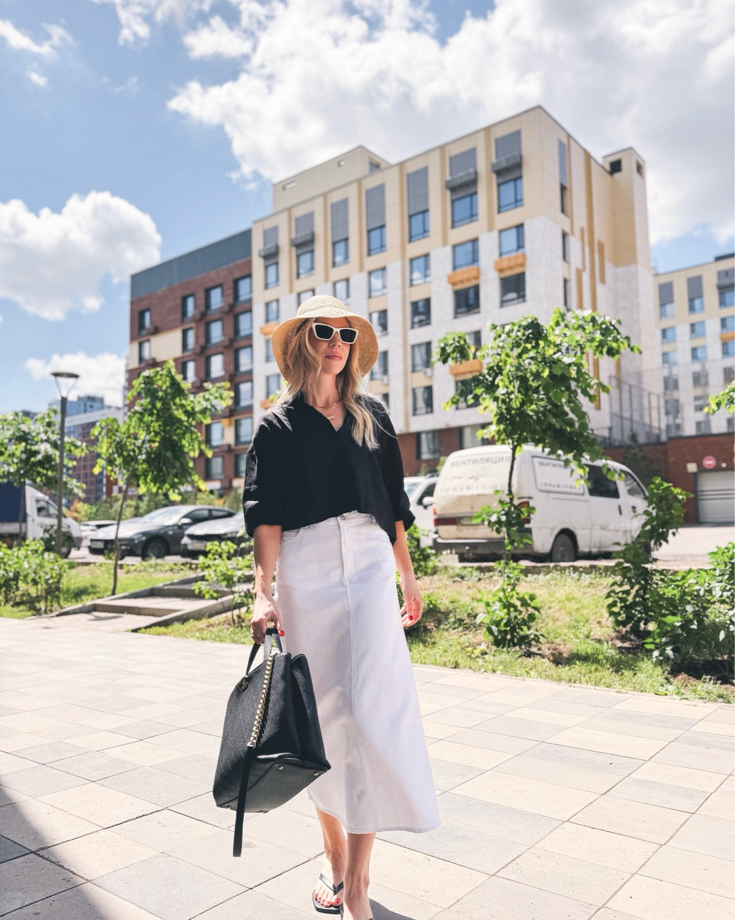Summer vacation outfit, black linen shirt, white denim skirt, kitten heel thong sandals, @Janessa Leone straw bucket hat

#LTKTravel #LTKOver40 #LTKSeasonal