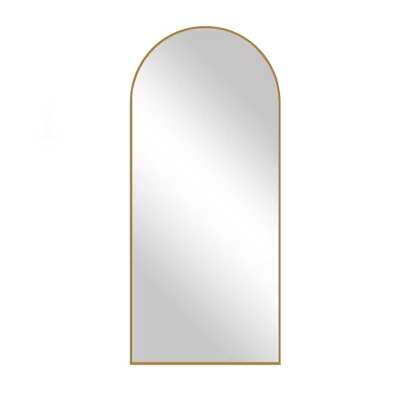 MAYEERTY 71 inch Full Length Mirror Arched Aluminum Alloy Frame Floor Mirror Dressing Mirror with Bracket Gold | Target
