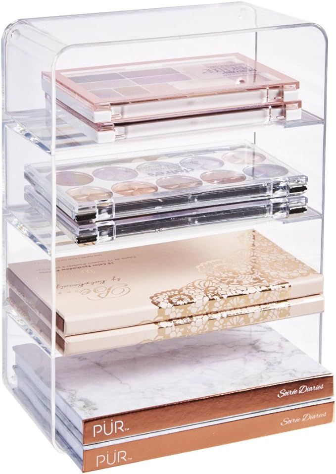 STORi 4-Compartment Clear Plastic Organizer | Rectangular Divided Makeup and Vanity Storage Bin |... | Amazon (US)