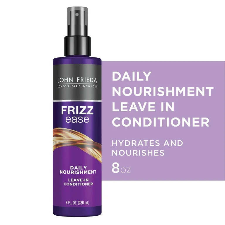 John Frieda Anti Frizz, Frizz Ease Daily Nourishment Leave In Conditioner for Frizzy, Dry Hair, 8... | Walmart (US)
