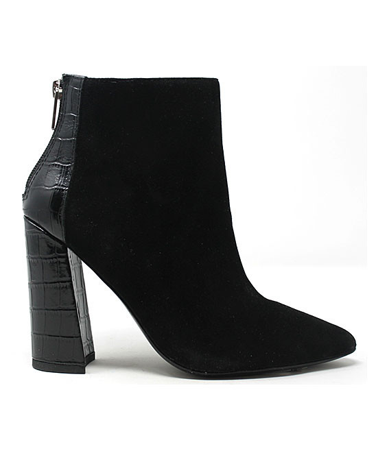 Charles David Women's Casual boots BLACK-KC - Black Micro Suede Bootie - Women | Zulily