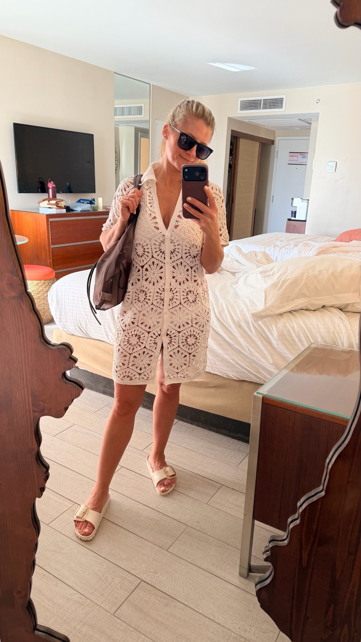 Pool day style but make it elevated ☀️

A crochet coverup, oversized tote, simple slides, and sunglasses is one of my favorite vacation outfit formulas because it feels effortless while still looking polished.

The best vacation wardrobes are easy, comfortable, and versatile enough to go from the pool straight to lunch. 🤍

#LTKootd #LTKSwim #LTKTravel