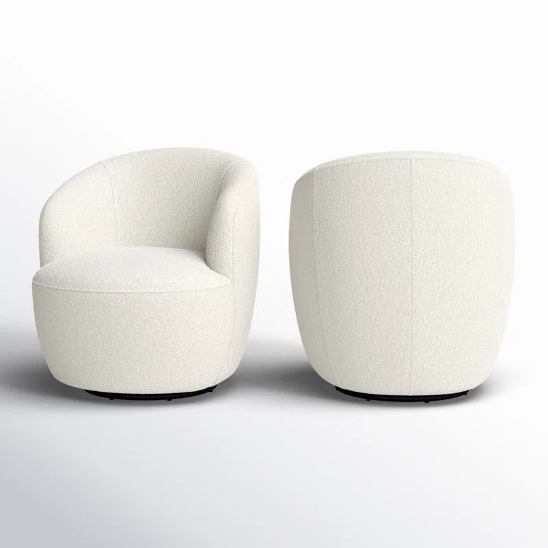 Anneros Upholstered Swivel Barrel Chair (Set of 2) | Wayfair North America