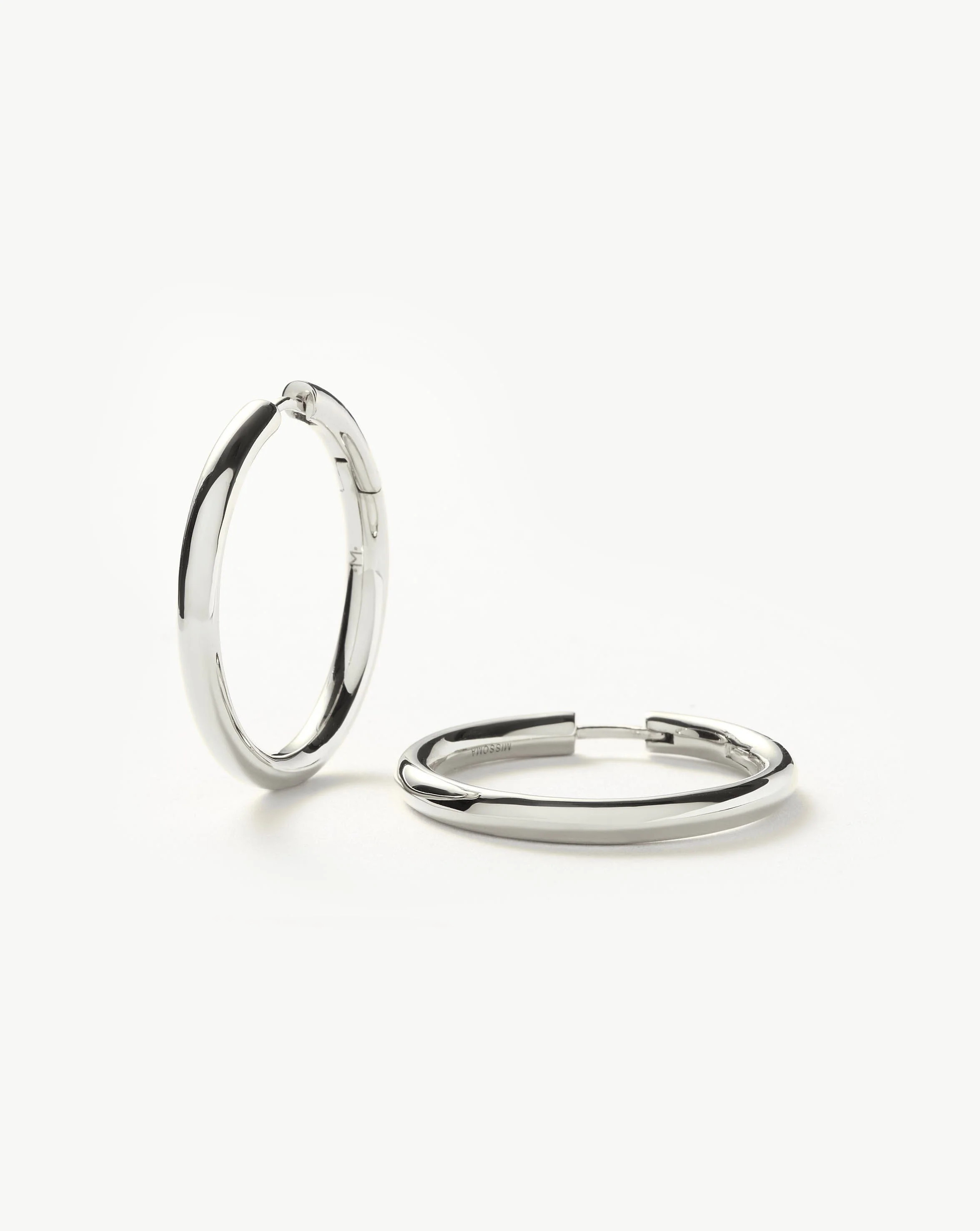 Classic Tunnel Large Hoop Earrings | Silver Plated Earrings | Missoma