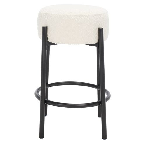 Ursula Boucle Counter Stool - Ivory/Black | Bar Stool, Kitchen Stool | One Kings Lane