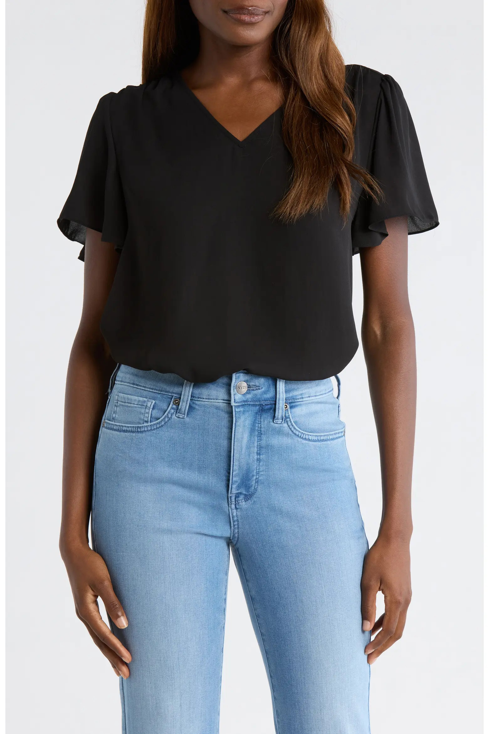 Pleated Back Flutter Sleeve Top (Women) | Nordstrom | Nordstrom