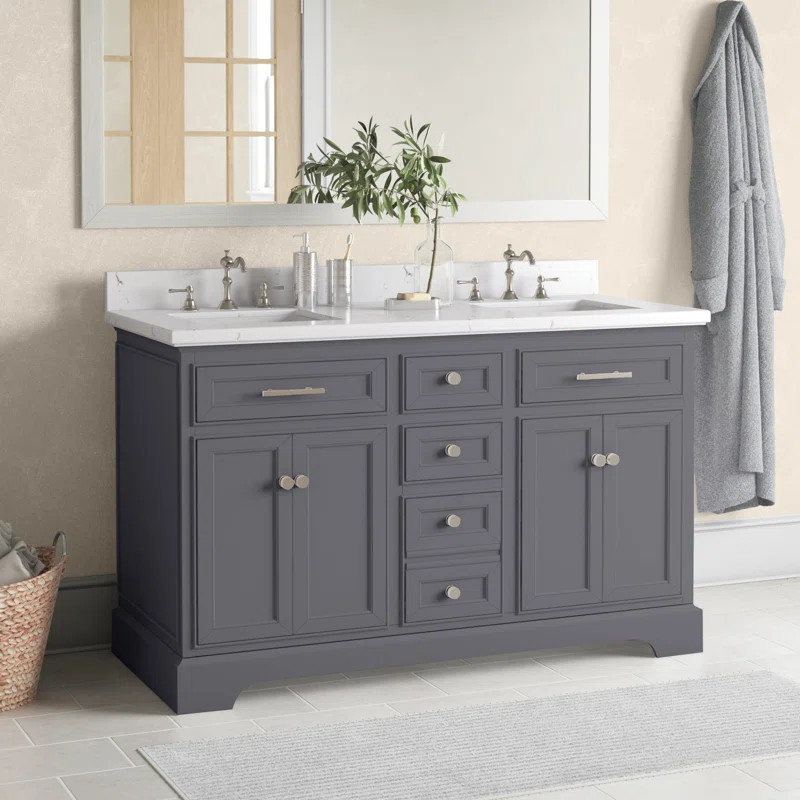 Currahee 54" Double Bathroom Vanity Set | Wayfair North America