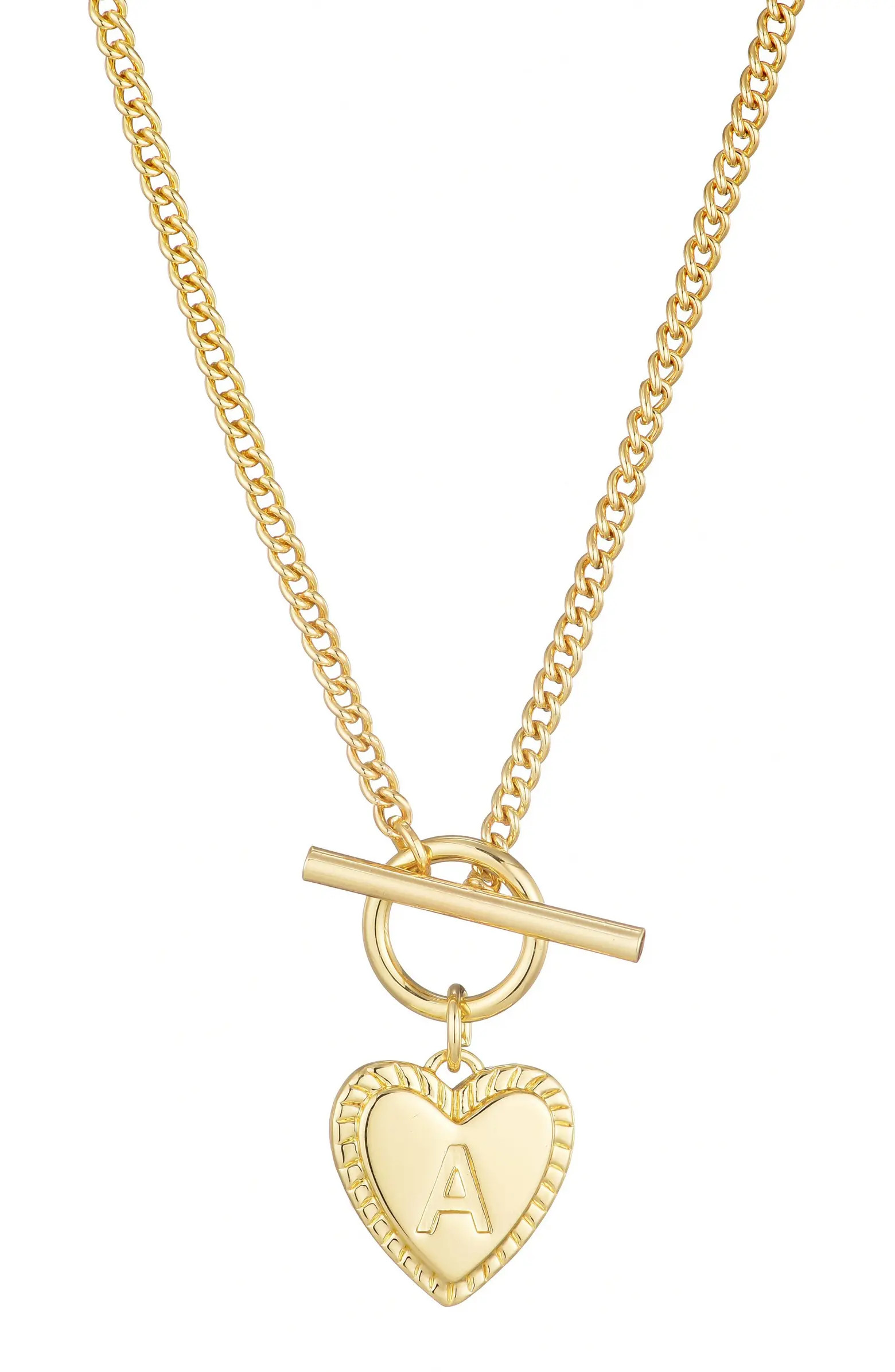 Initial Heart Toggle Necklace | Nordstrom Rack