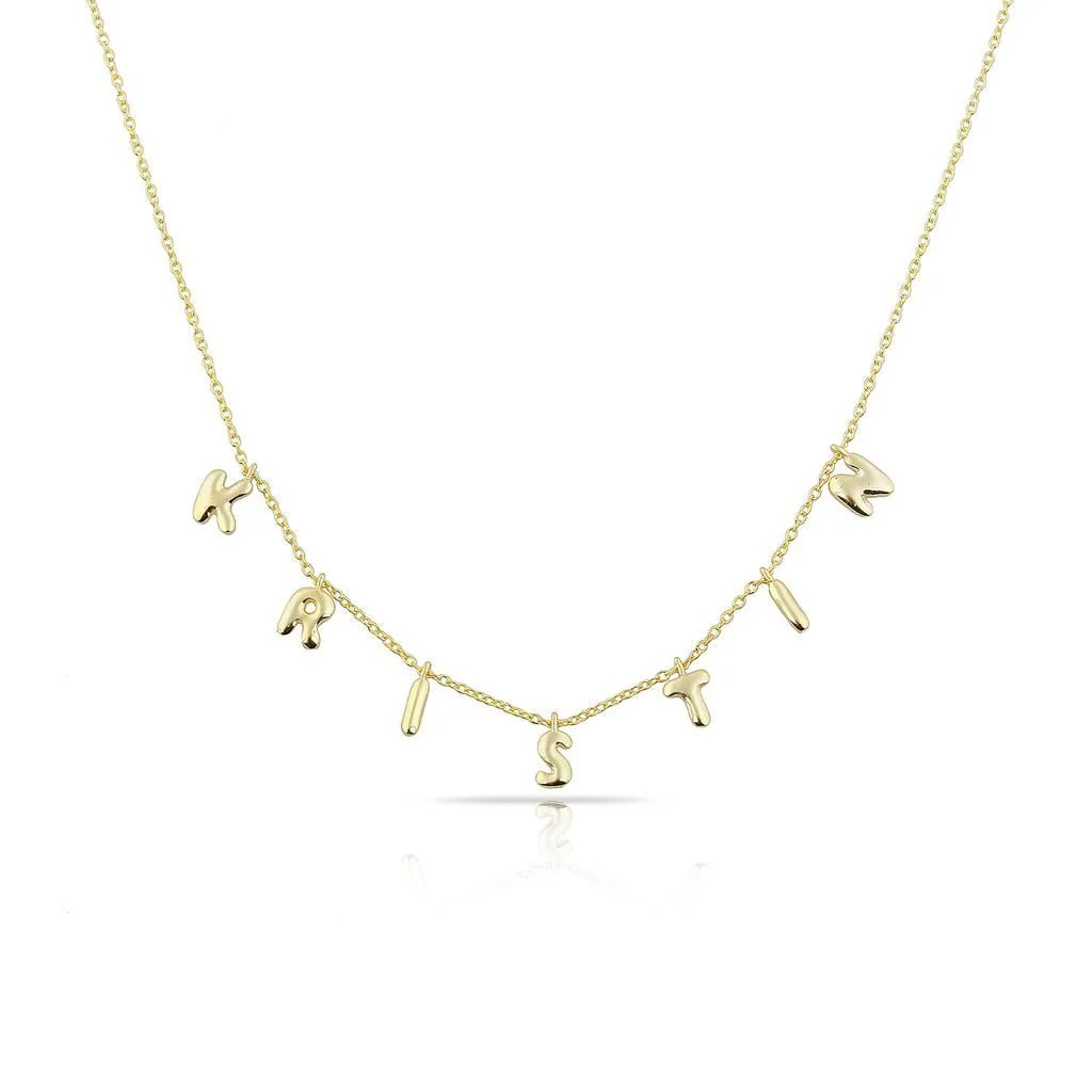 It’s All in a Name® Mini Bubble Letters Necklace | The Sis Kiss