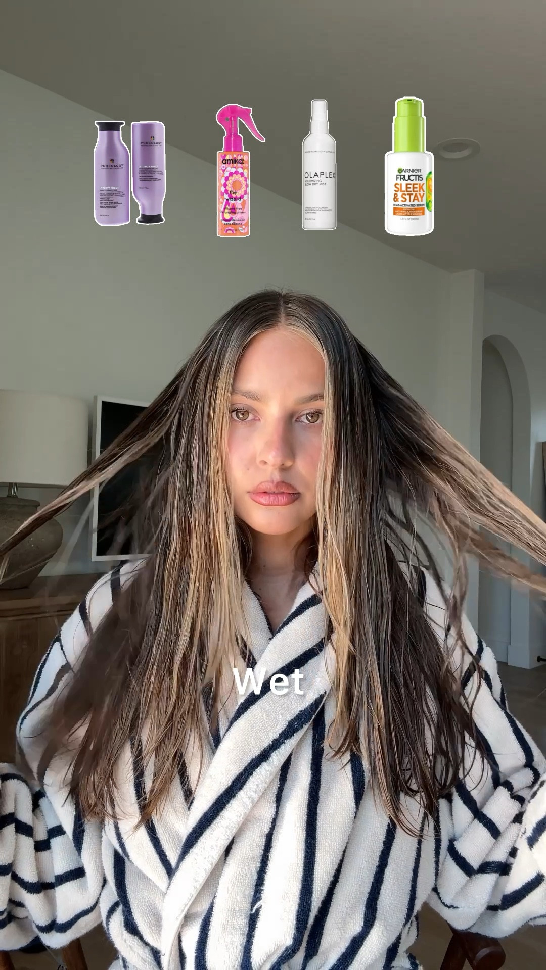 If only it was that fast 🛁 this is one of my favorite & easiest ways to style my layers! 

Everything I use for this hair style is  below 💘✨

✨Pureology shampoo & conditioner is great if you have drier hair 

✨ I have pretty porous hair so it tends to tangle easily. This amika detangler makes brushing through it so much easier + it’s heat protectant 

✨new favorite is the olaplex root mist! Actually gives a bump of volume 

✨garnier sleek and stay is a must when I use my straightener 

✨I always top with some Kerastasse oil 