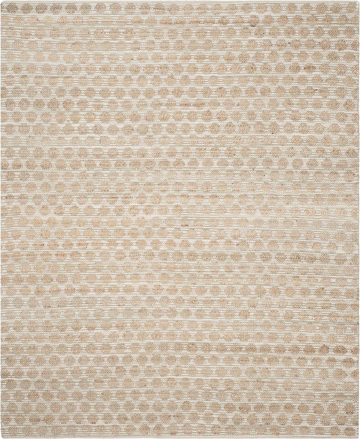 SAFAVIEH Cape Cod Collection Area Rug - 9' x 12', Grey & Natural, Handmade Flat Weave Dots Jute, ... | Amazon (US)