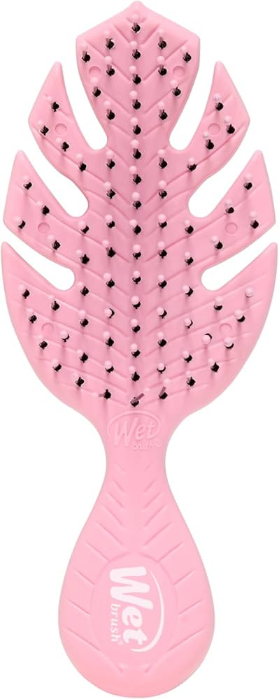 Wet Brush Go Green Mini Detangler, Pink - Detangling Travel Hair Brush - Ultra-Soft IntelliFlex B... | Amazon (US)