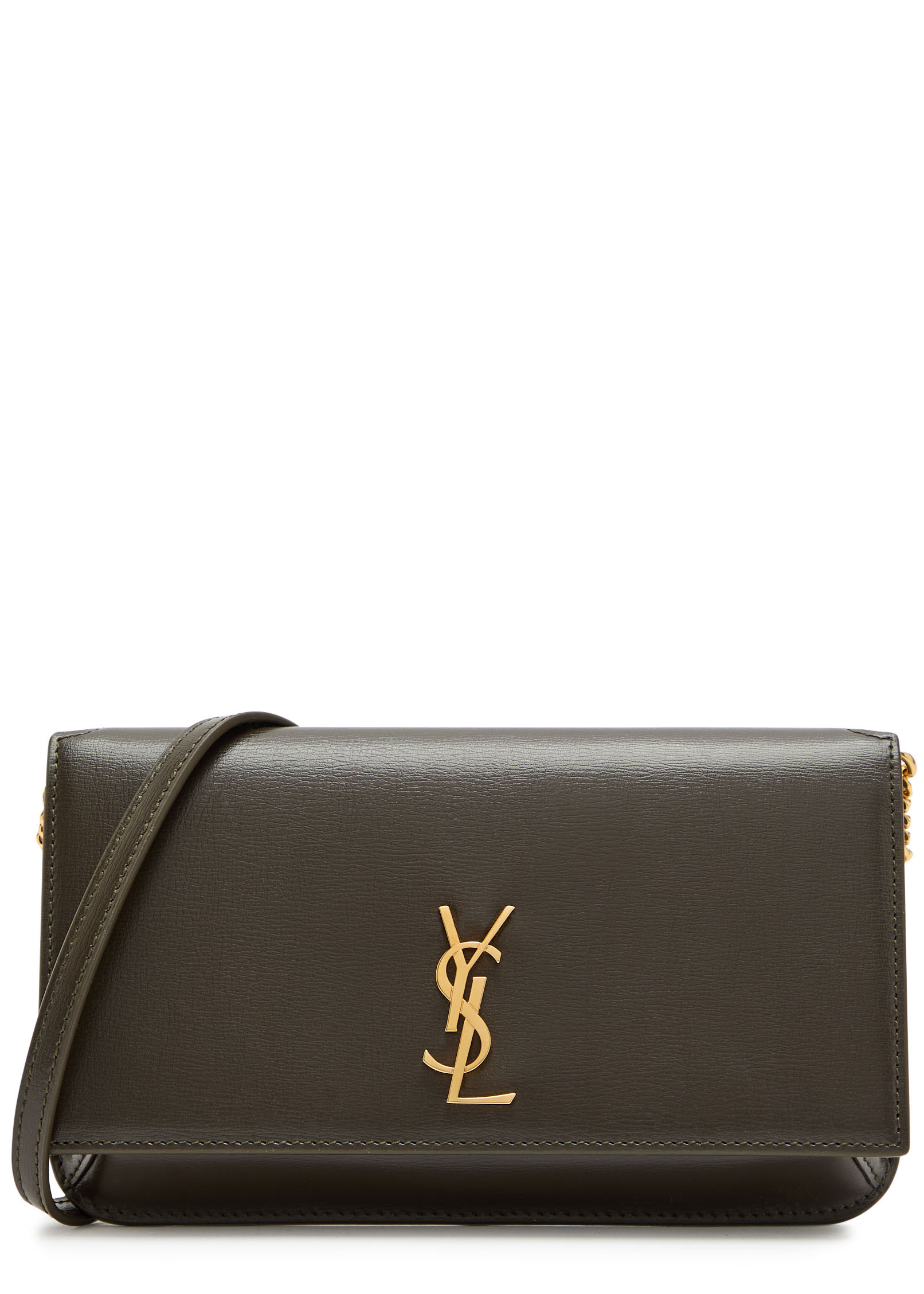 Logo saffiano leather phone holder | Harvey Nichols
