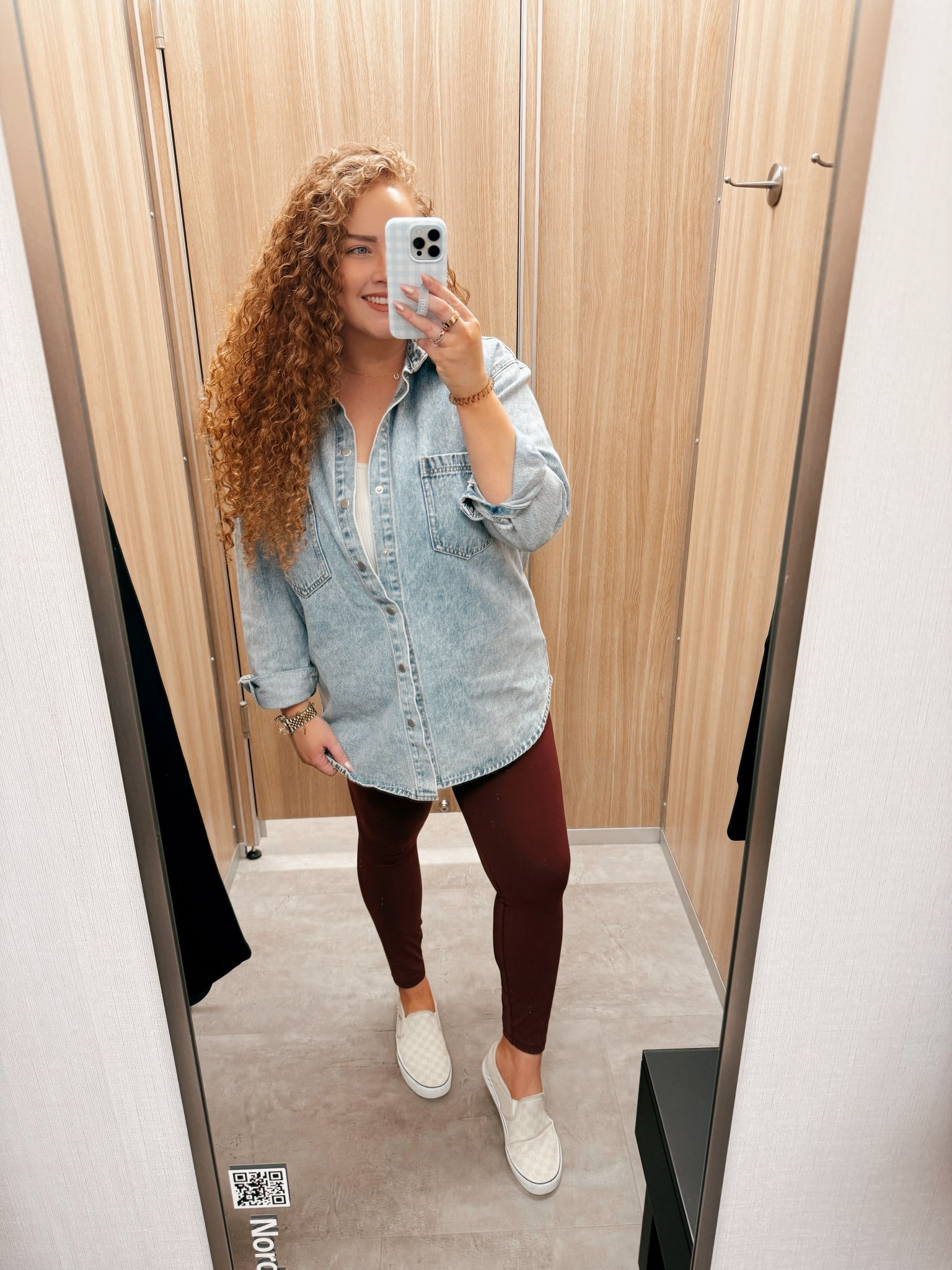 Weekend uniform energy ❤️Effortless, comfy, and the kind of outfit you’ll keep reaching for on repeat. Perfect for errands, coffee runs, and slow days ☕️✨ Red leggings | cream tank top | oversized denim shirt | checkered vans | casual weekend outfit | comfy everyday look | effortless style | spring outfit inspo | summer casual outfit | laid back vibes | neutral outfit aesthetic | easy outfit idea | running errands outfit | coffee run outfit | comfy chic | off duty style | relaxed fit outfit | street style casual | everyday basics outfit | simple outfit formula ✨

#LTKootd #LTKMidsize #LTKdayinmylife