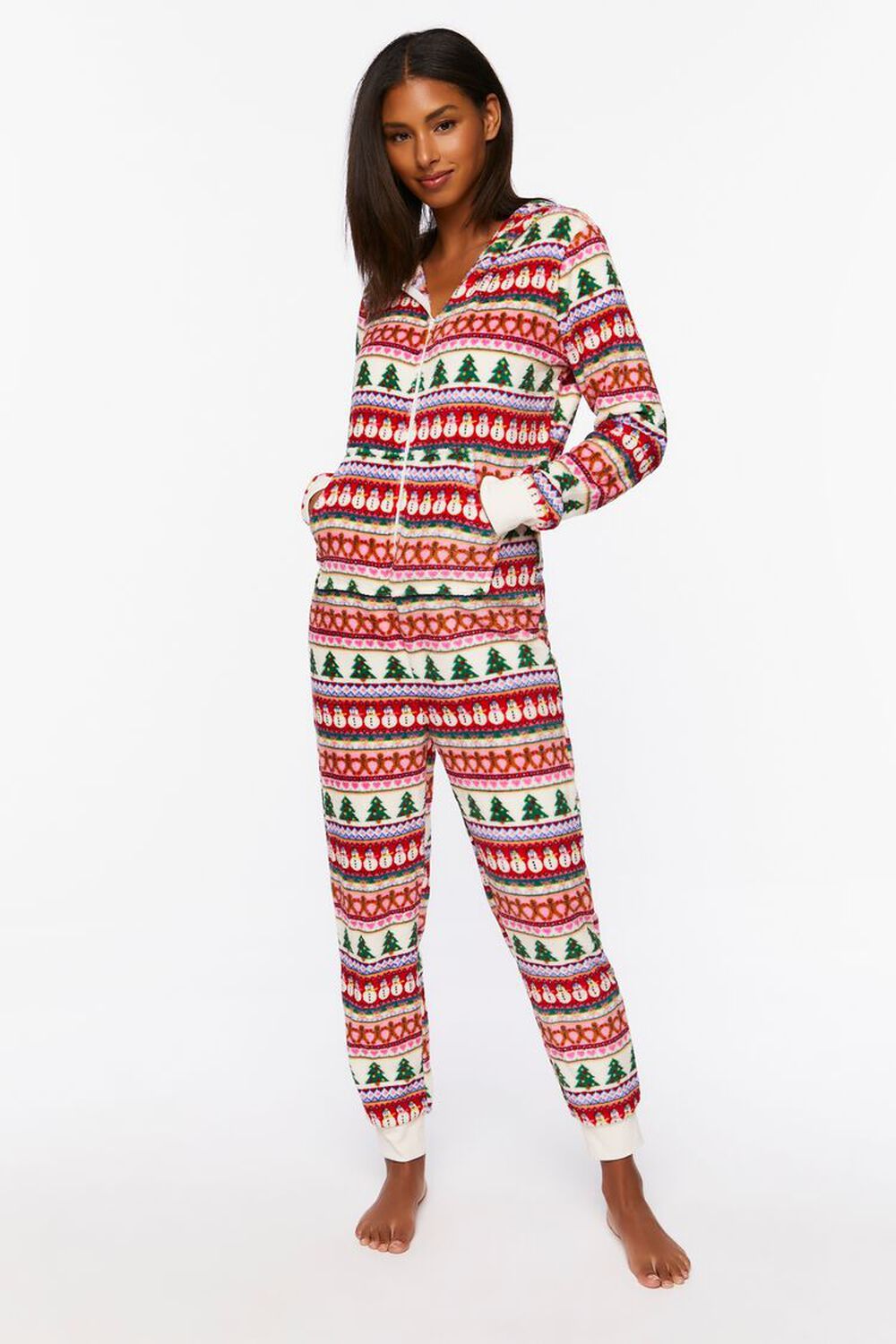 Christmas Tree Pajama Jumpsuit | Forever 21 (US)