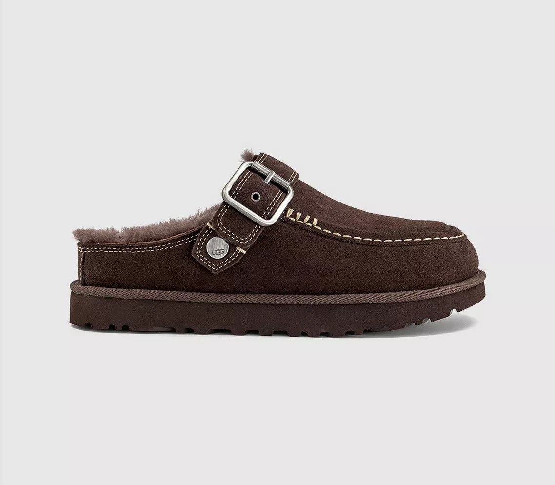 UGG Goldenstar Evelina Clogs Burnt Cedar - Flat Shoes for Women | Office Shoes (UK)