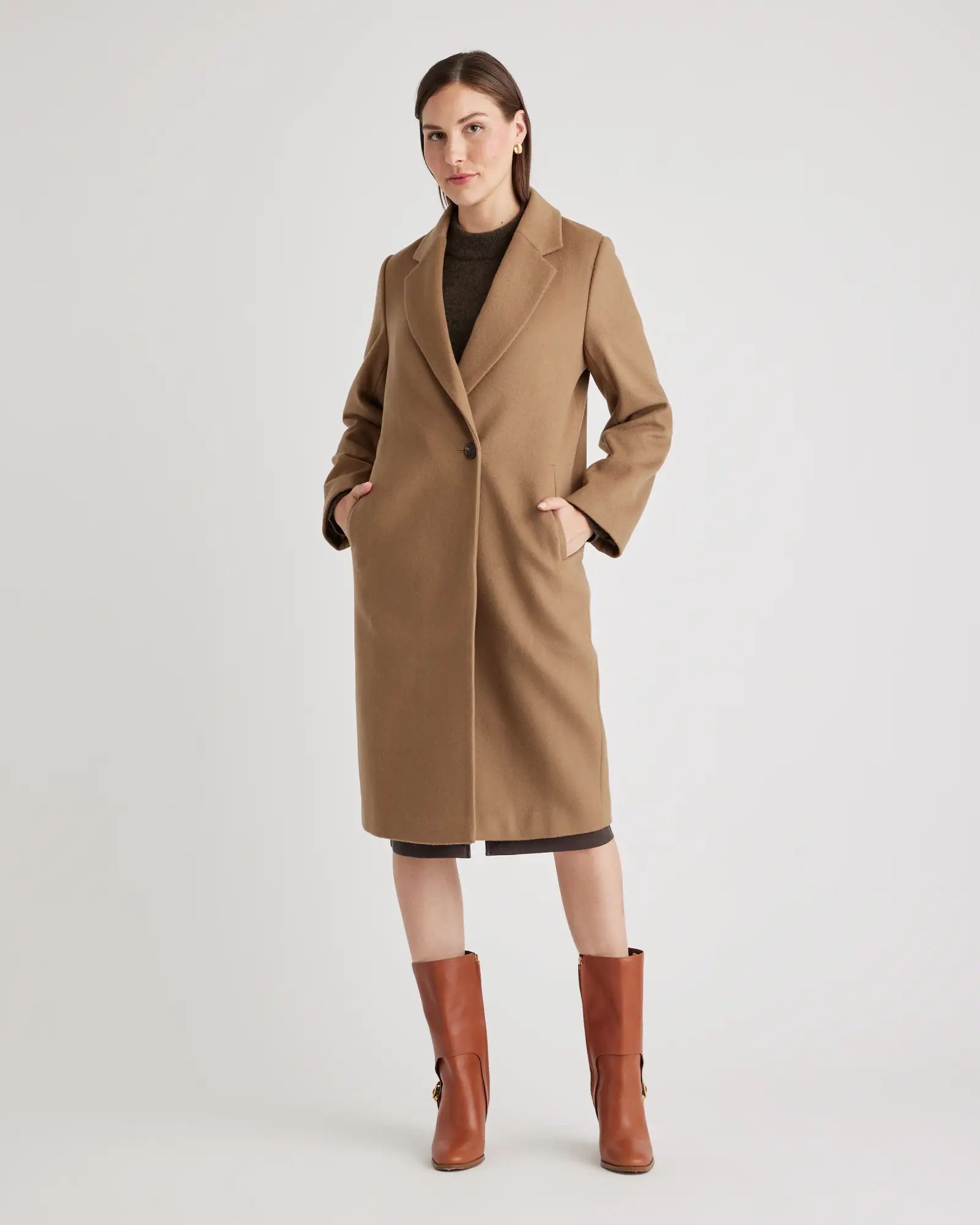 Italian Wool Classic Single-Breasted Coat | Quince