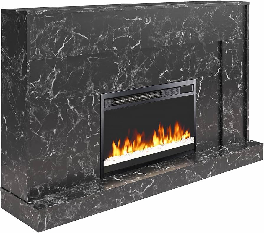 CosmoLiving by Cosmopolitan Liberty 52 Inch Electric Fireplace with Mantel, Replaceable Fireplace... | Amazon (US)