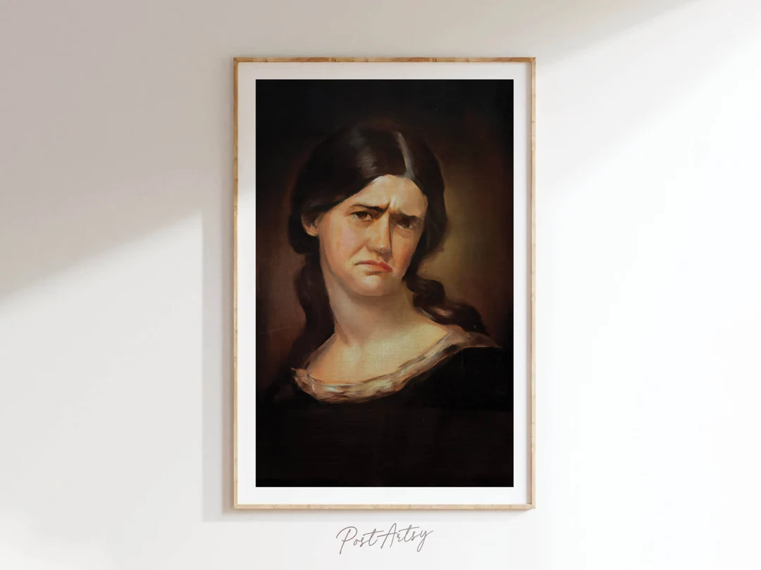 Funny Bathroom Art Wall Decor Modern Vintage Style Poster Print Classical Lady Painting Toilet Hu... | Etsy (US)