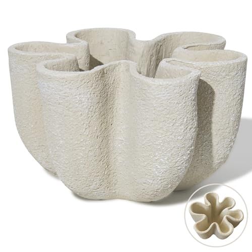 Nico Curvy Decorative Bowl Fluted Vase - Home Decor Accents for Living Room Styling - Coffee Tabl... | Amazon (US)