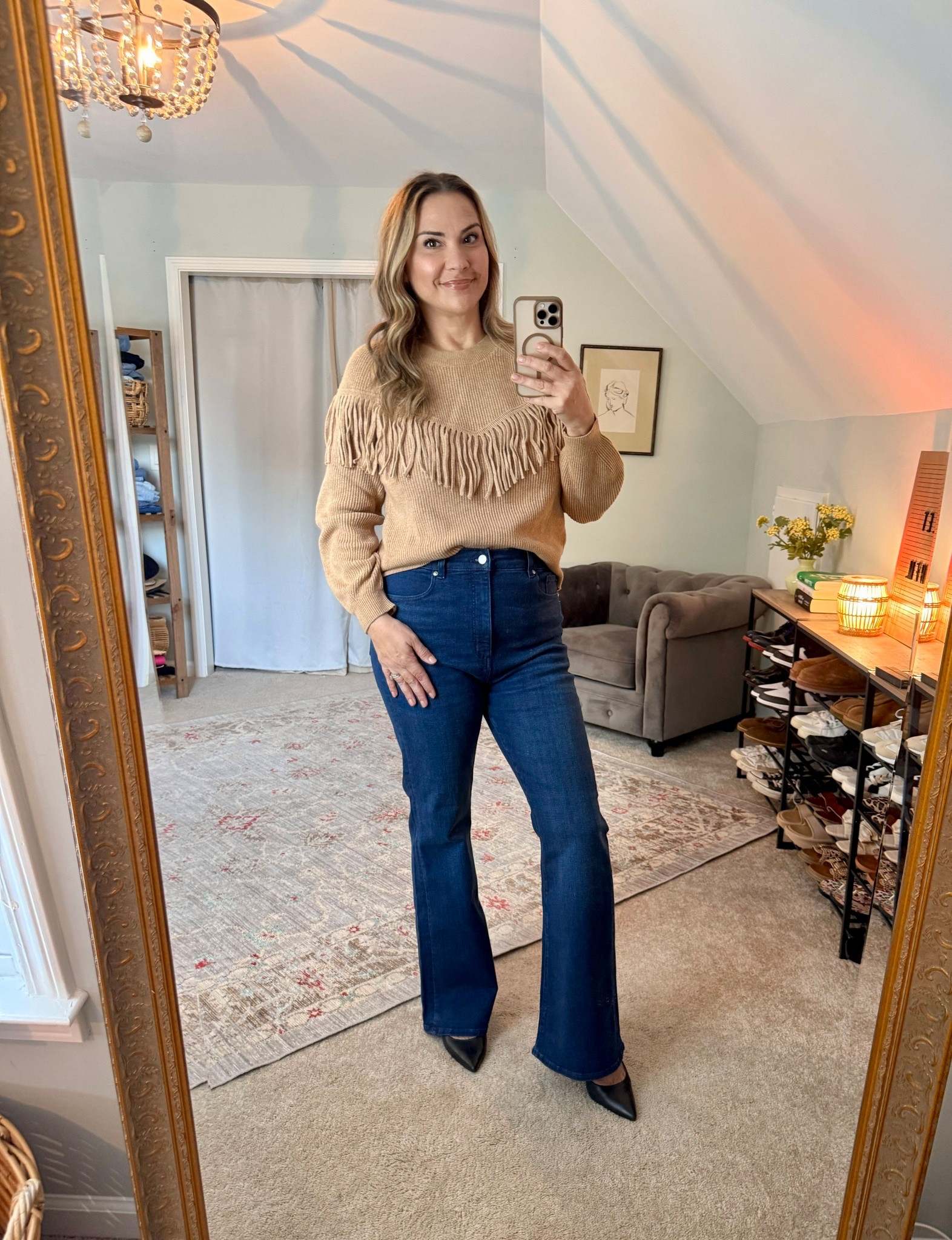 Good morning and HAPPY WEDNESDAY! 🥳 It’s going to be hot here today but then temps are going to dip. You know what that means…SWEATER WEATHER! Well, at least part of the day anyway 😂 So what do you think, belt or no belt with this one? 

True to size and very comfy 🥰 The “western” look is very very popular this season! You’re going to see it everywhere. Jeans are TTS or size down if in between. #LoftPartner #WesternTrend Check it all out 🔗⬇️💬

#LTKFindsUnder50 #LTKSeasonal #LTKFallSale