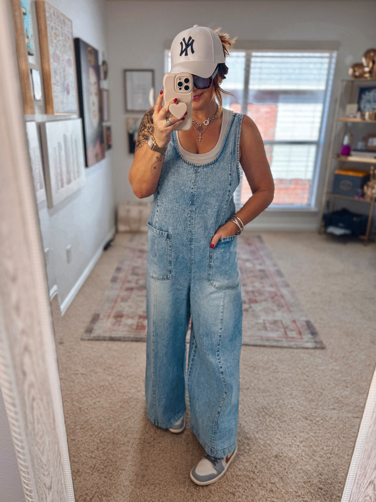 Sunday OOTD 🤍💙 this VICI denim jumpsuit is on major repeat over here!


#LTKOver40 #LTKootd