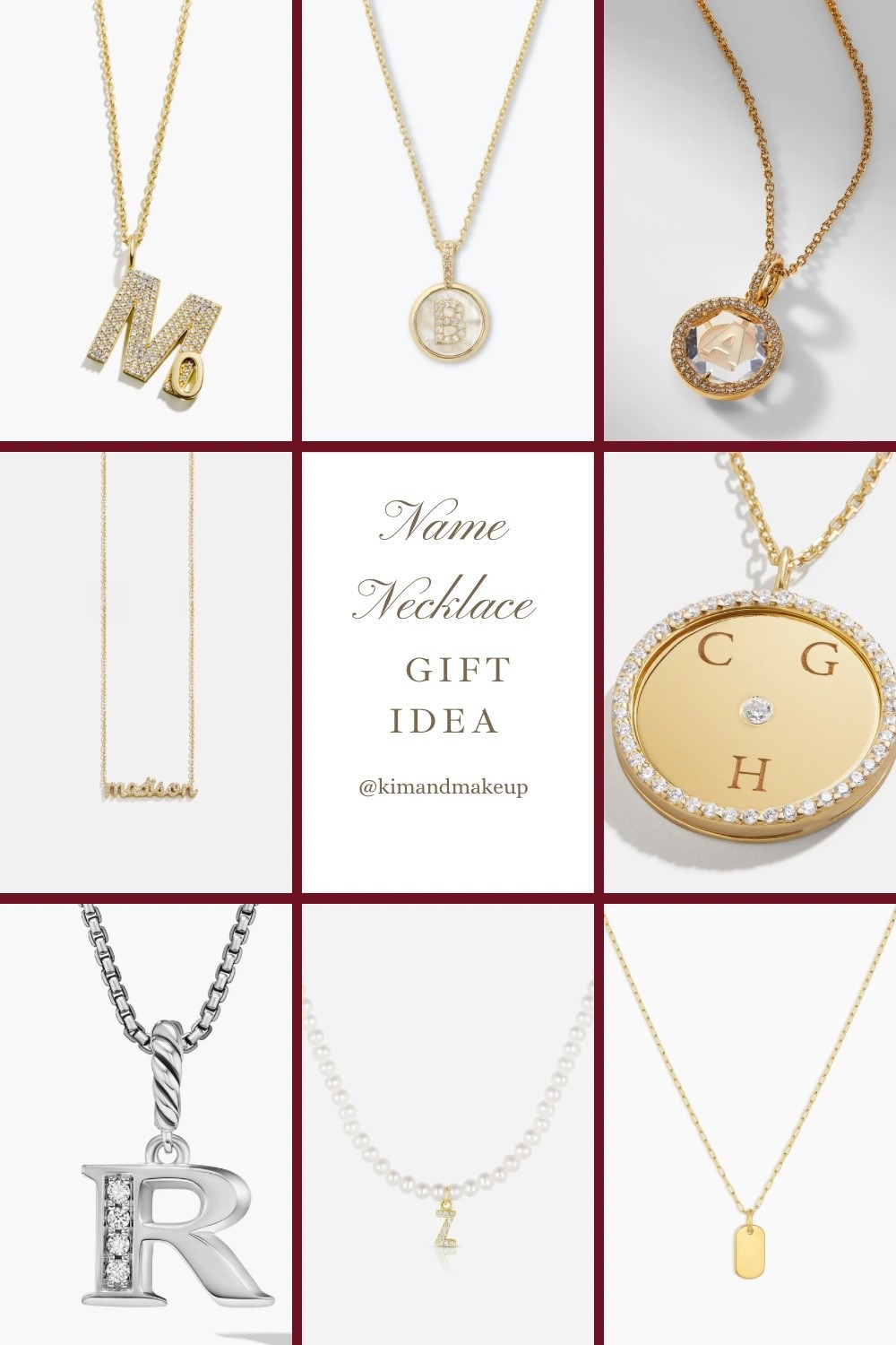 Name necklace gift idea