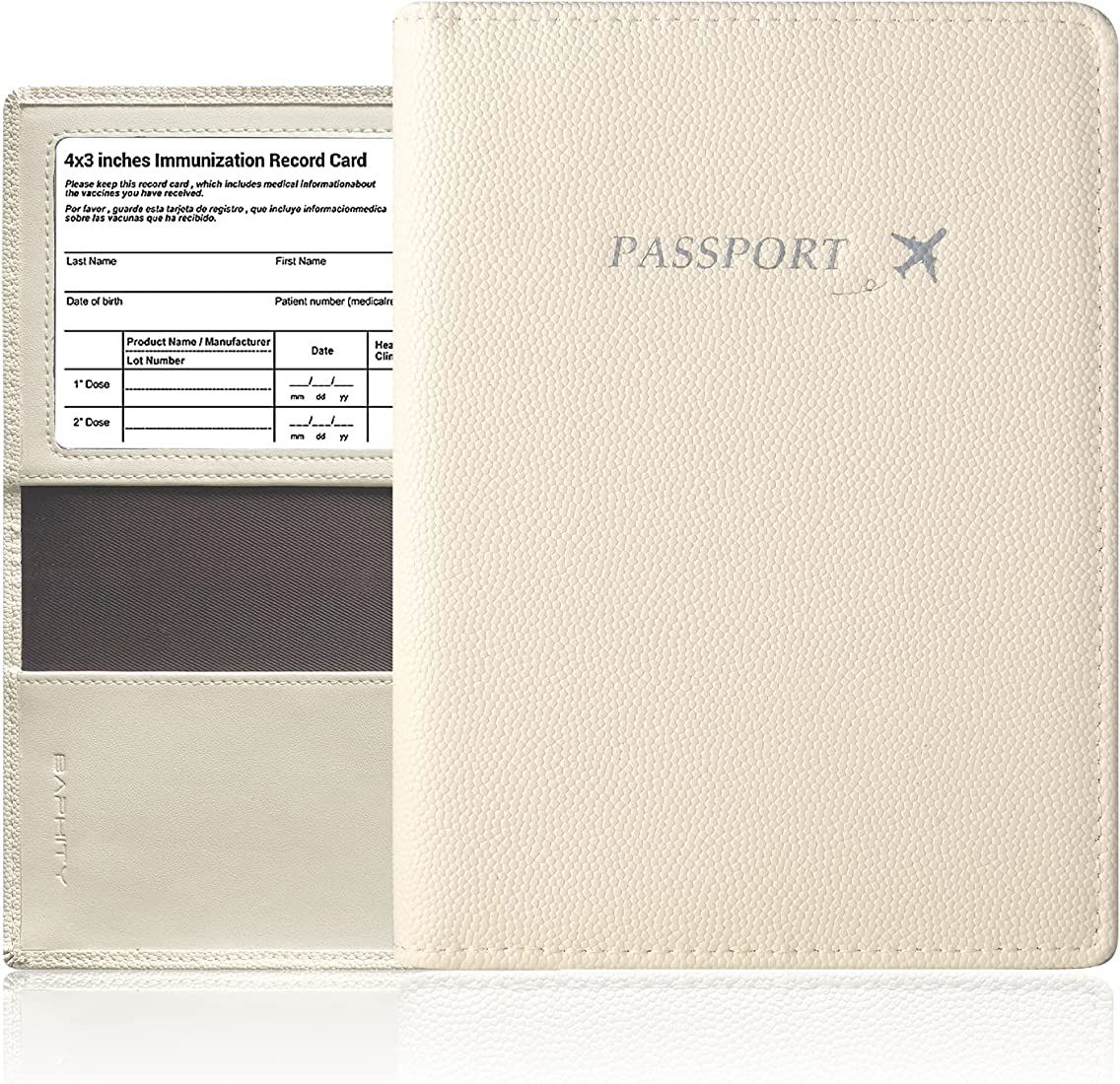 Genuine Leather Passport Holder Cover - Stylish Leather Passport Holder with 4 X 3 Inches Immuniz... | Amazon (US)