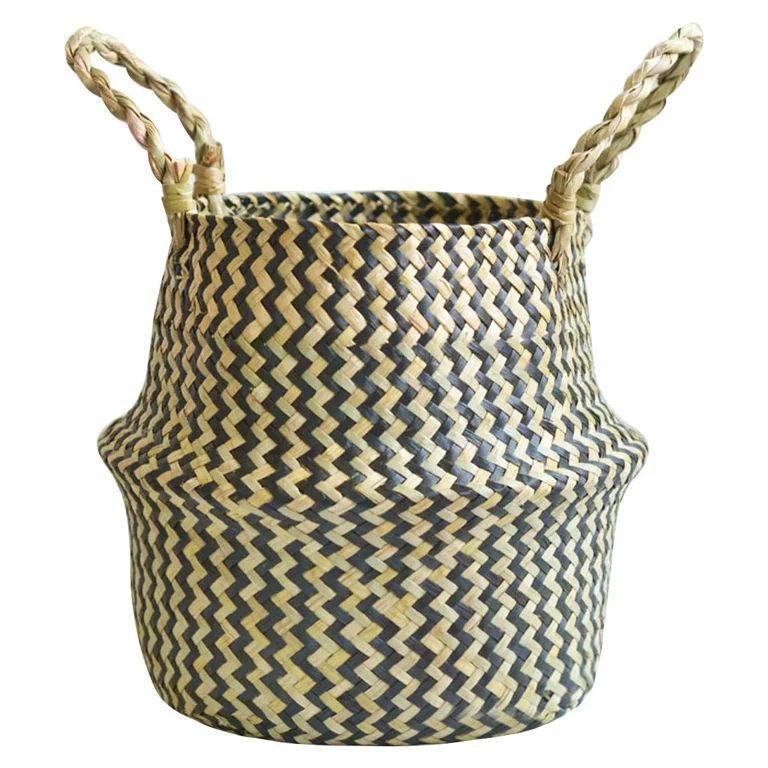 Alueeu garden of life products Seagrass Wicker Basket Flower Pot Folding Basket Dirty Basket Stor... | Walmart (US)