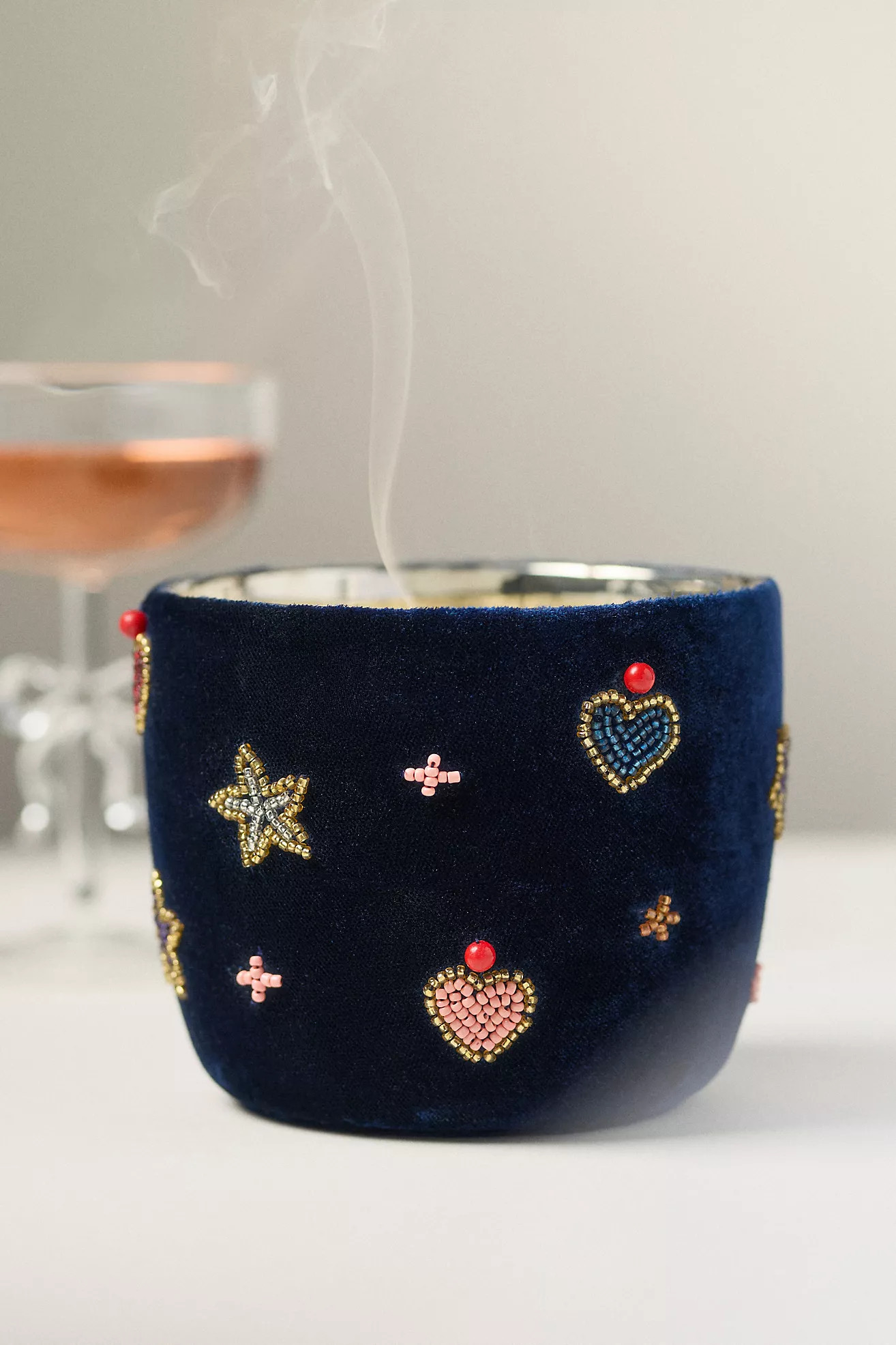 Velvet Icon Fruity Rosé Spritz Glass Candle | Anthropologie (US)