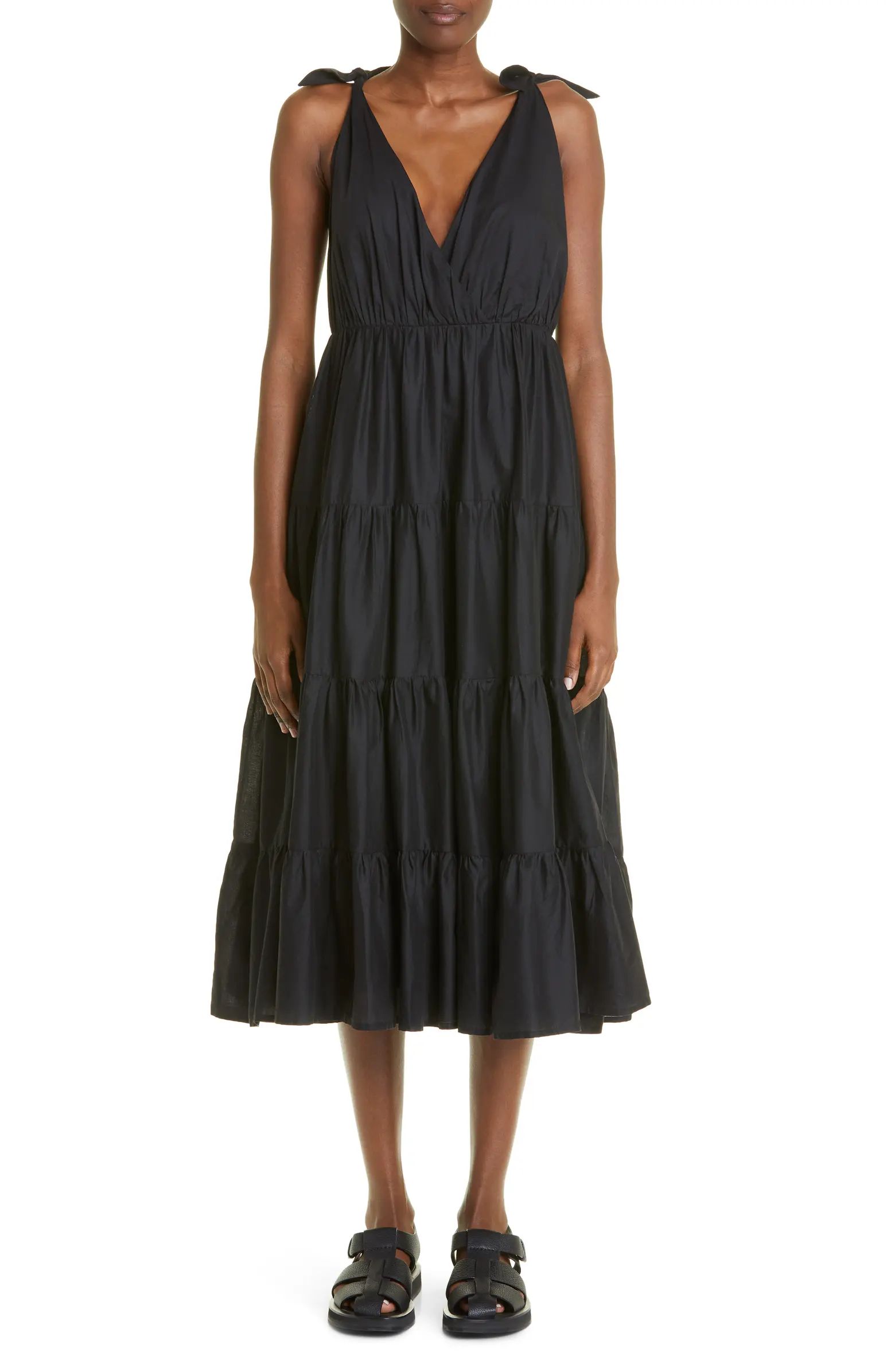 Flor Tiered Cotton Voile Midi Dress | Nordstrom