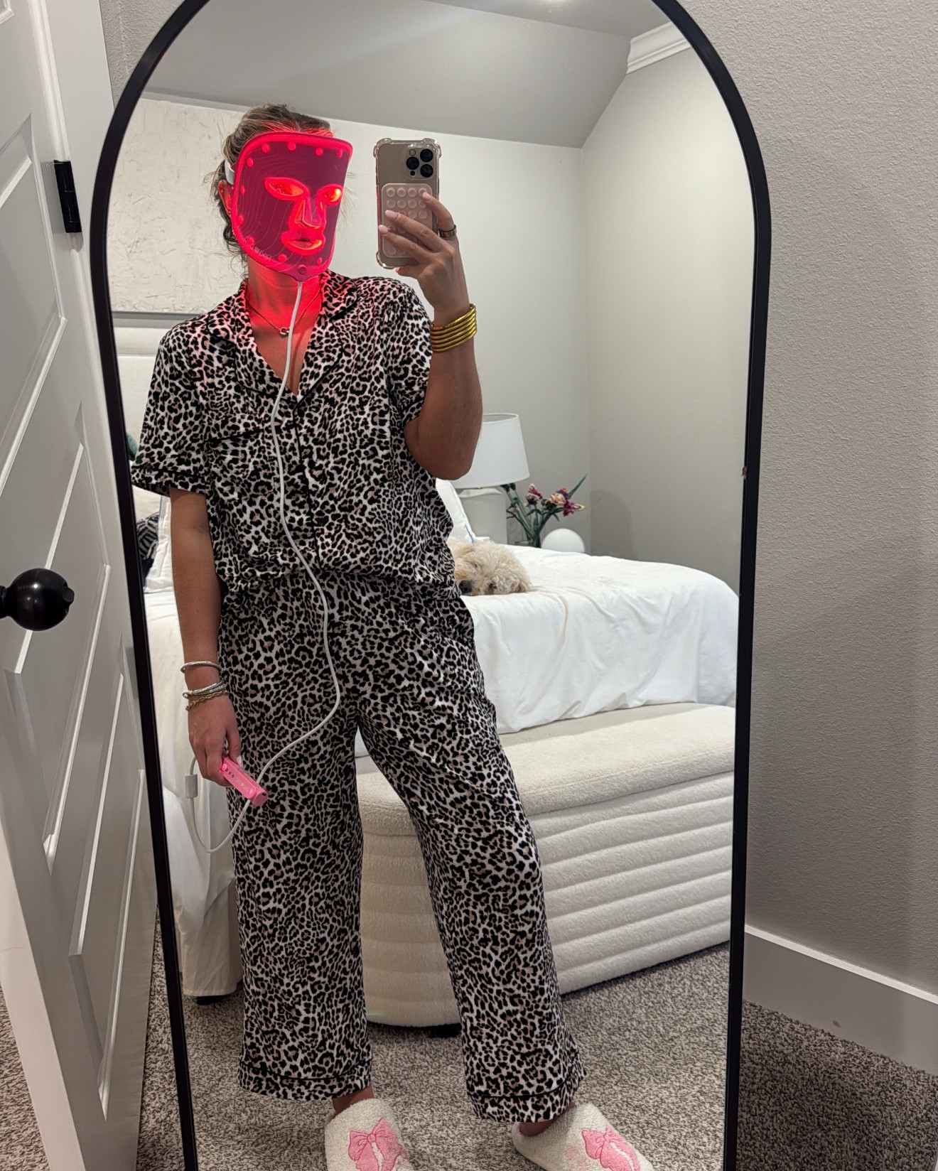 Walmart pajama score under $20! ✨🐆 #pajamas #pjs #jammies #walmart #redlighttherapy #budget #leopard 

#LTKFindsUnder50 #LTKStyleTip