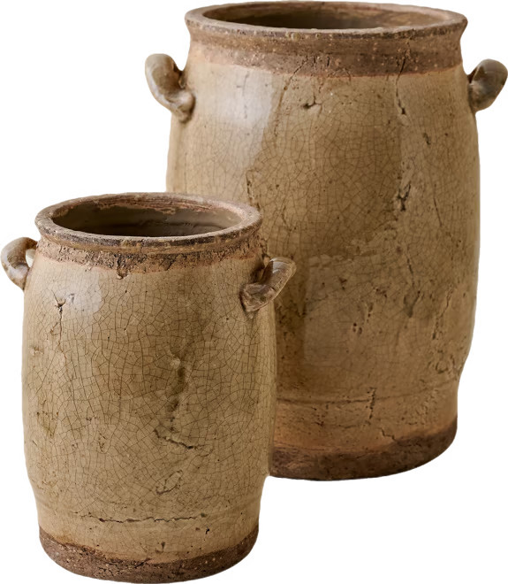 Hanson Crackle Handled Vase | Magnolia