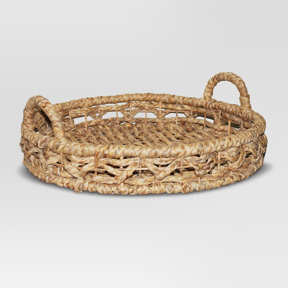 Oval Woven Tray - Brown - Threshold, Natural | Target