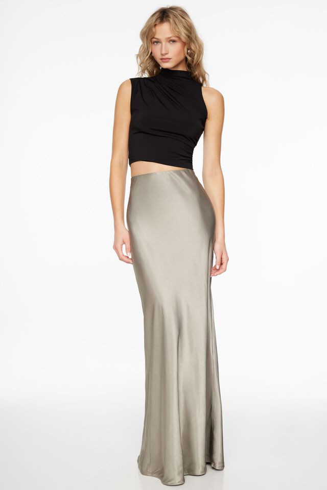 Adriana Satin Mermaid Maxi Skirt | Dynamite Clothing
