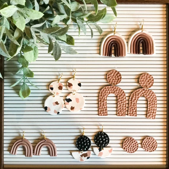 The Tan Collection // Polymer Clay Earrings | Etsy | Etsy (US)