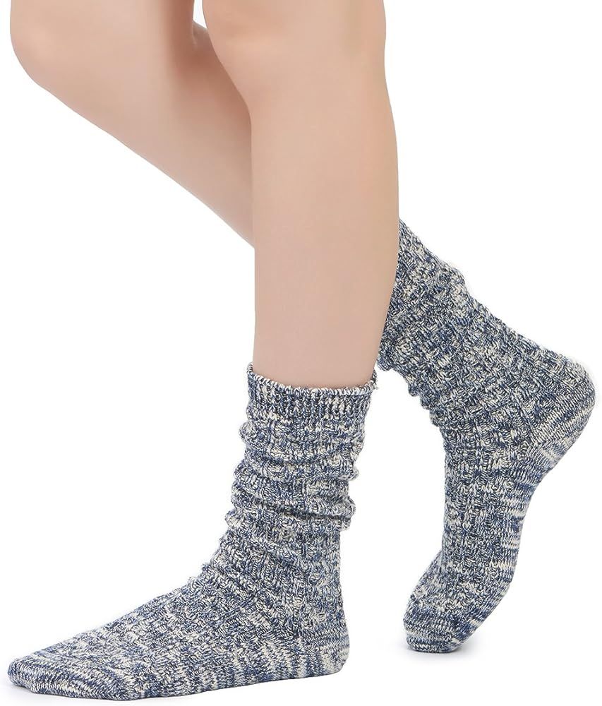 Leotruny Women's Slouch Vintage Knit Cotton Boot Socks | Amazon (US)