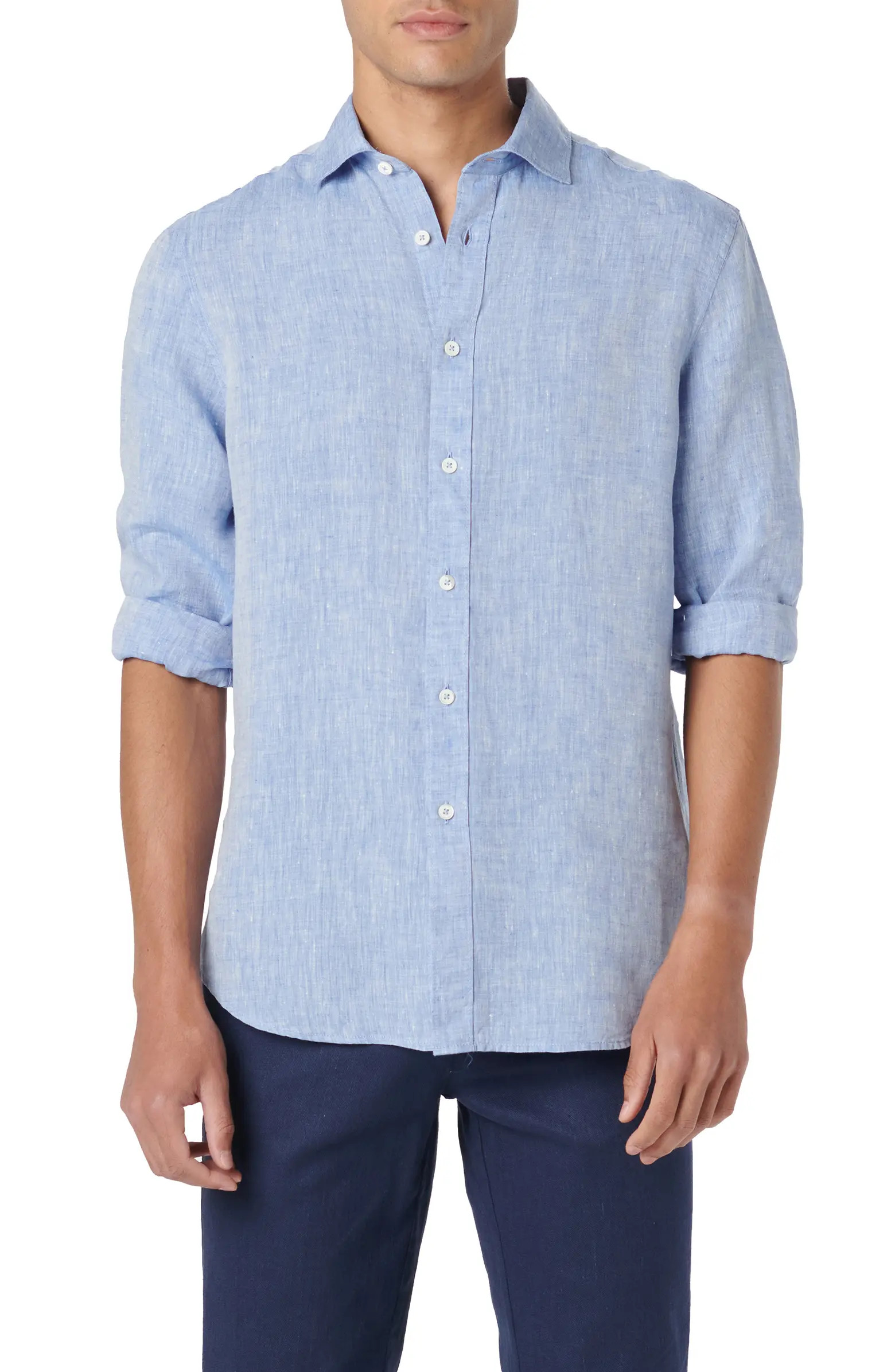 Axel Linen Button-Up Shirt | Nordstrom