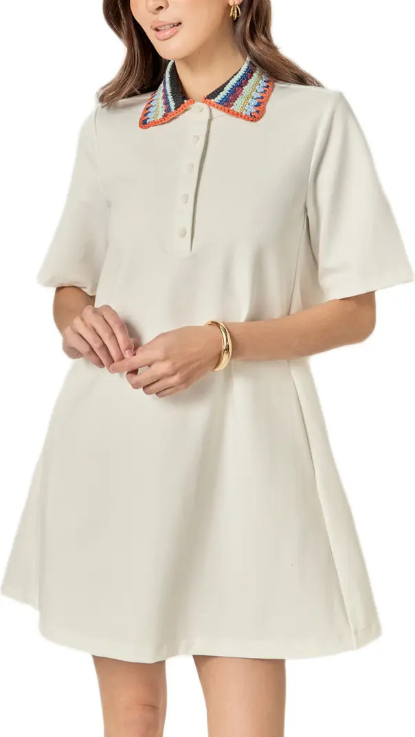 Knit Collar A-Line Shirtdress | Nordstrom