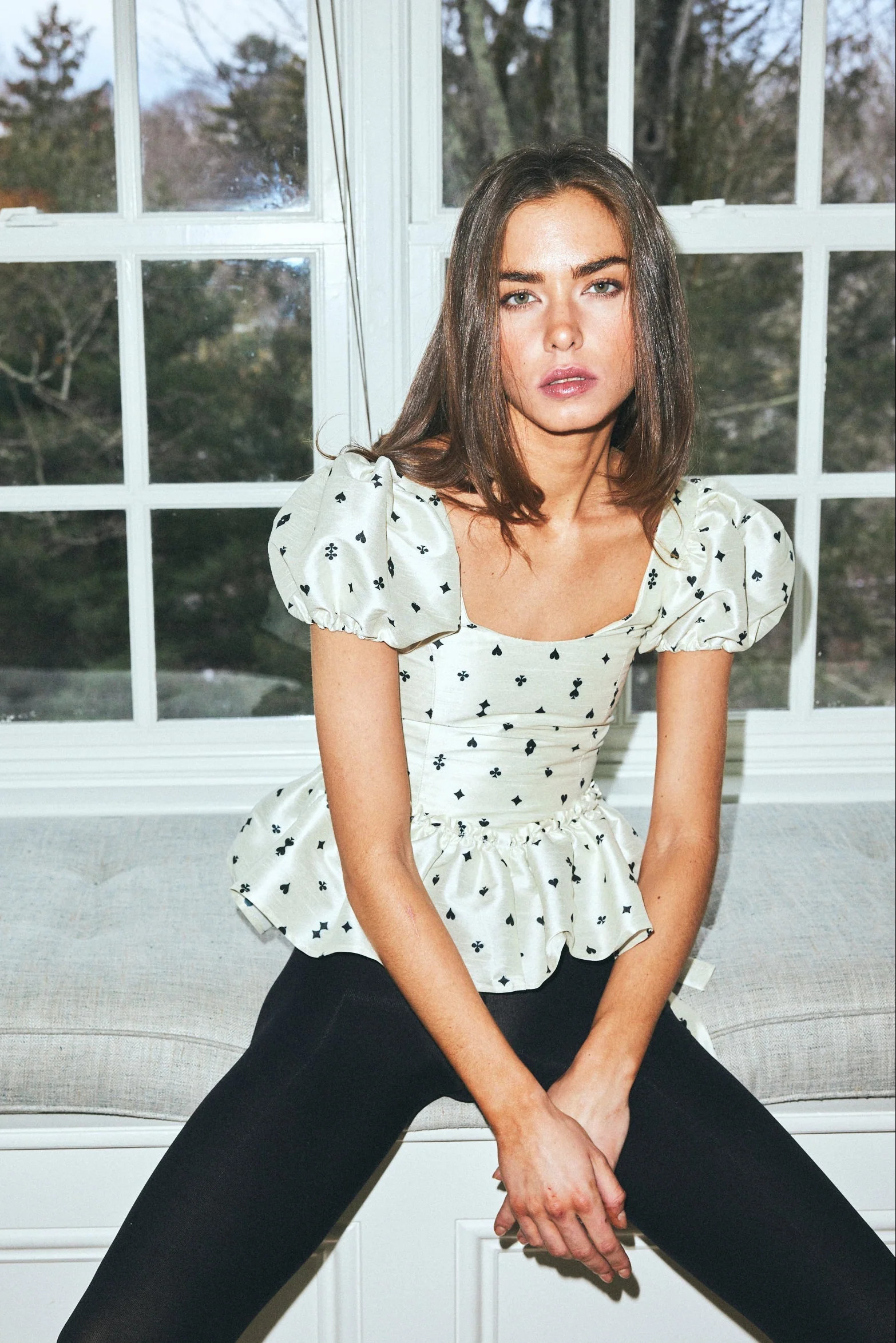 Eleanor Corset in Card Print | Modatrova