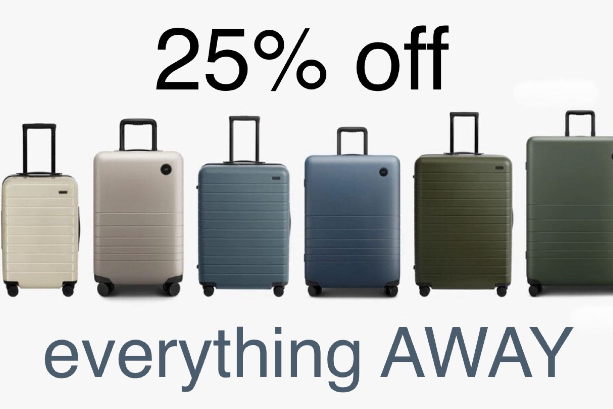 biggest AWAY sale of the year! 25 % off everything!! 

#LTKSaleAlert #LTKTravel